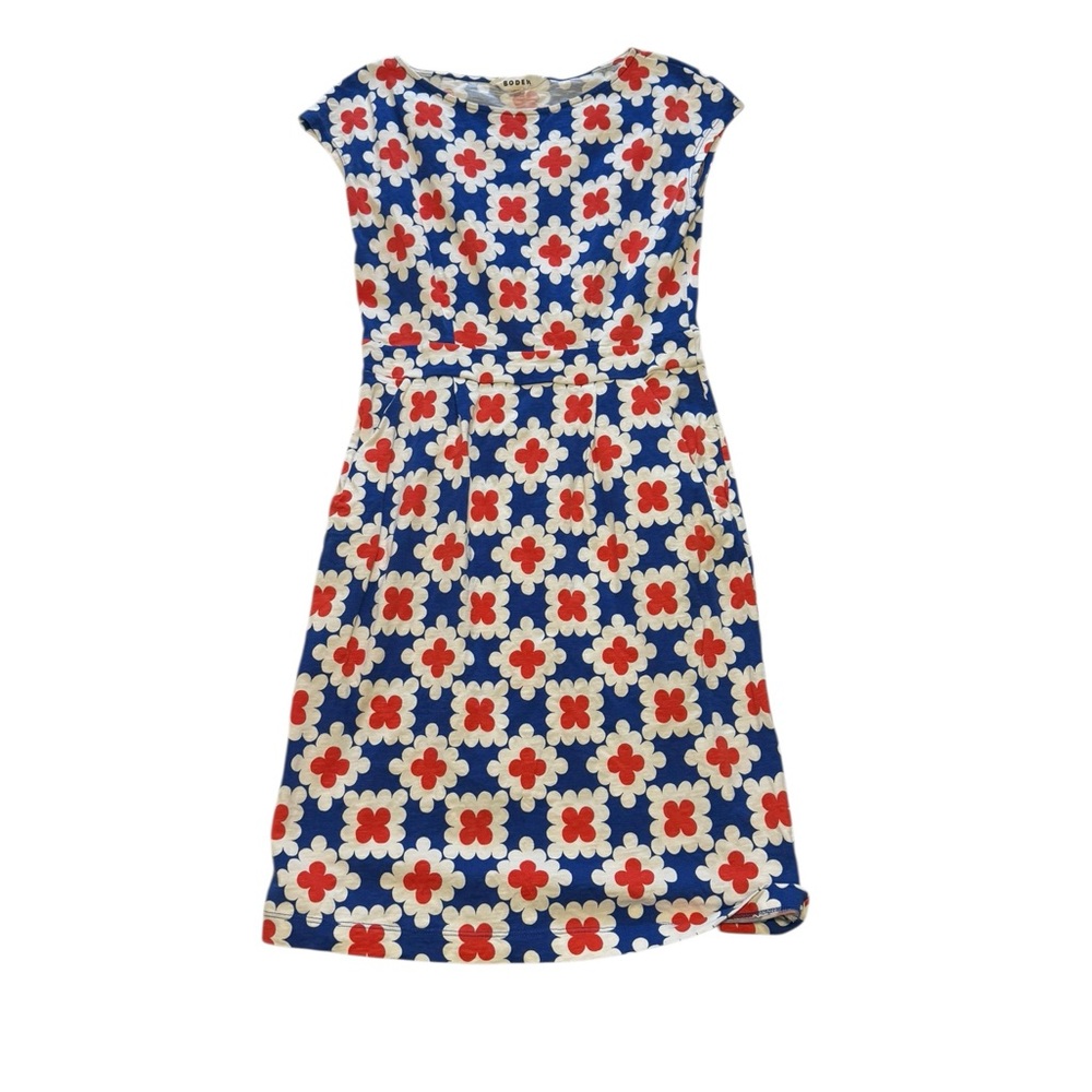 Boden Floral Shift Dress 100% cotton size 6R - Picture 2 of 8
